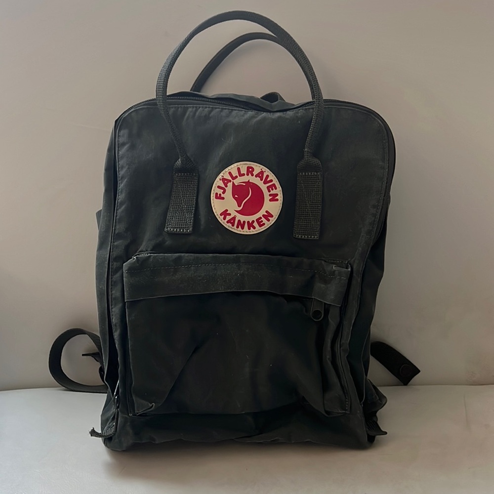Used Dark Olive Green Fjallraven Backpack (normal size)